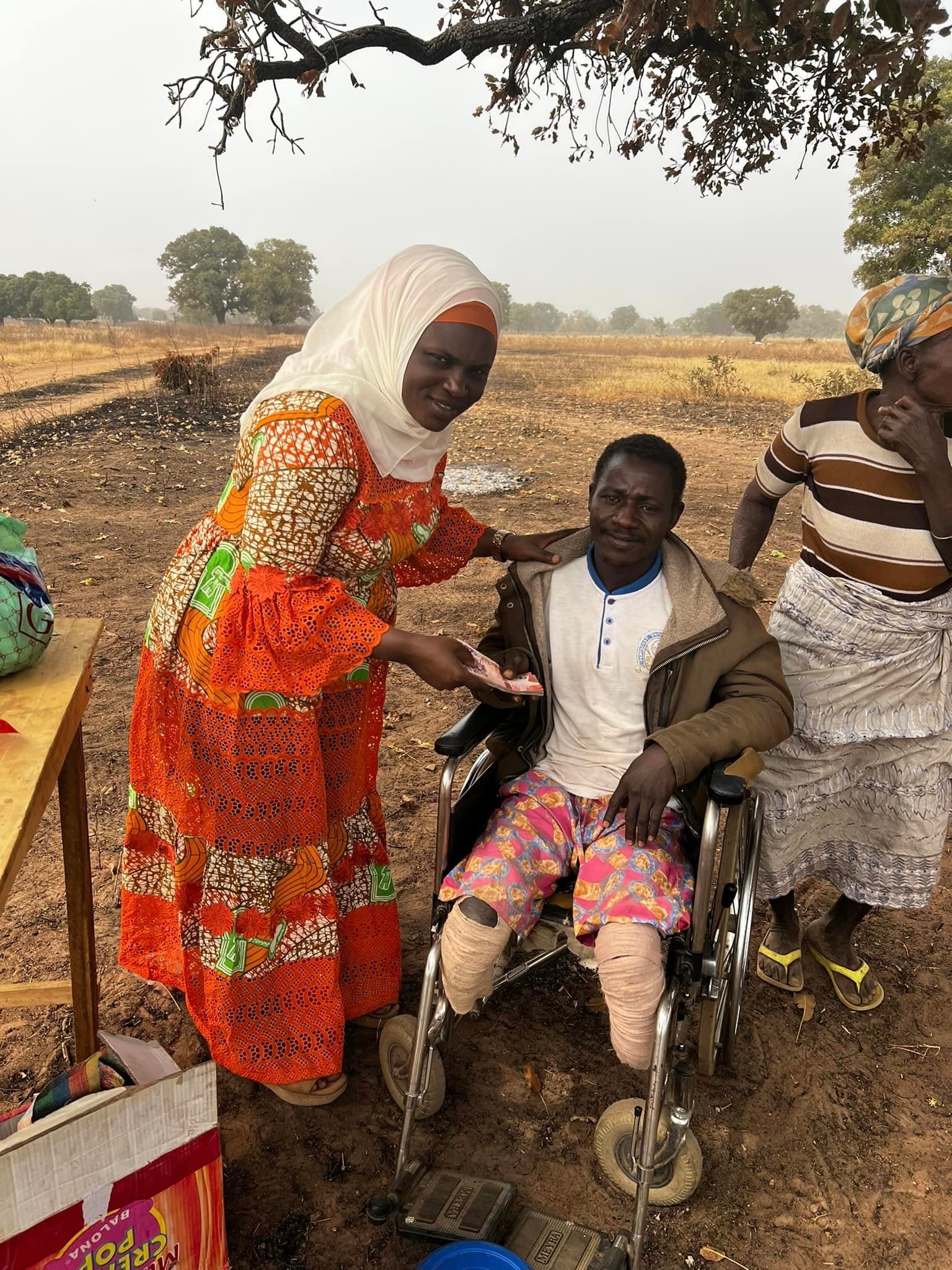 Simon Alale an Amputee receives support to start a business